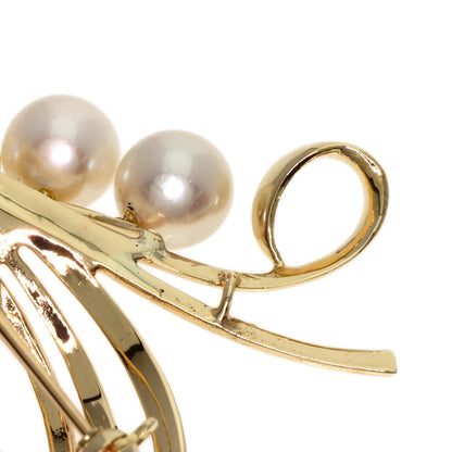 MIKIMOTO   Pearl Pearl Brooch  K14 Yellow Gold Ladies [Used]