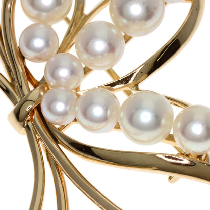 MIKIMOTO   Pearl Pearl Brooch  K14 Yellow Gold Ladies [Used]