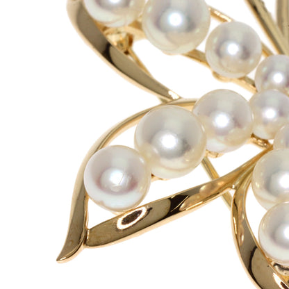 MIKIMOTO   Pearl Pearl Brooch  K14 Yellow Gold Ladies [Used]