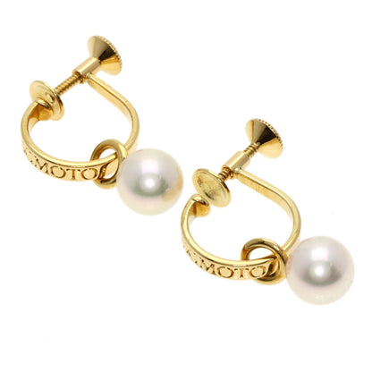 MIKIMOTO Pearl Pearl Earring K18 Yellow Gold Ladies [Used]