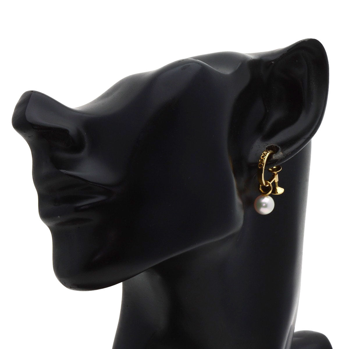 MIKIMOTO Pearl Pearl Earring K18 Yellow Gold Ladies [Used]