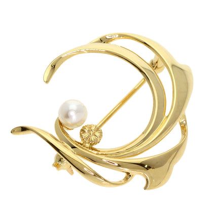 MIKIMOTO   Pearl Pearl Brooch  K18 Yellow Gold Ladies [Used]