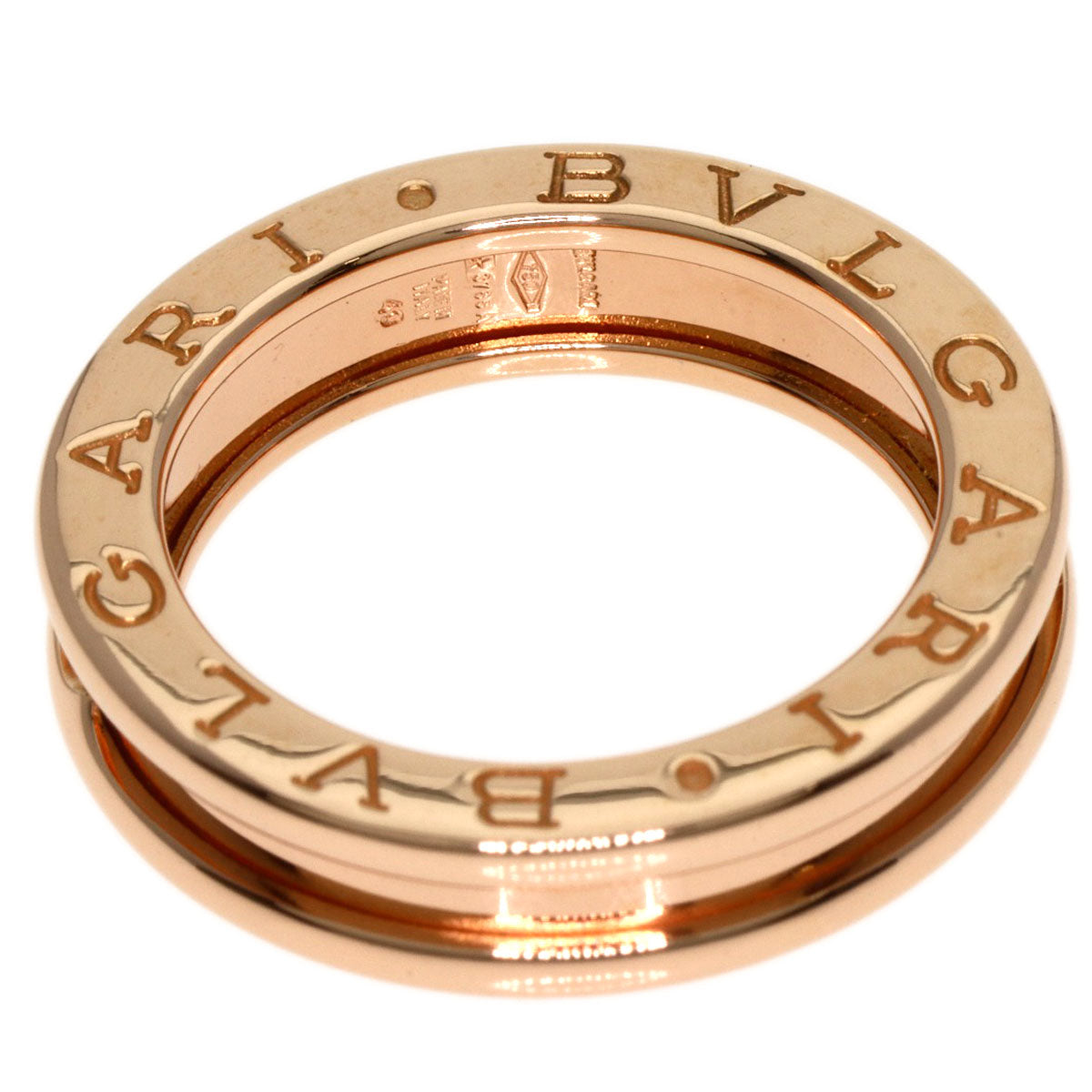 BVLGARI B.zero1 1 band #49 Ring K18 Pink Gold Ladies [Used]