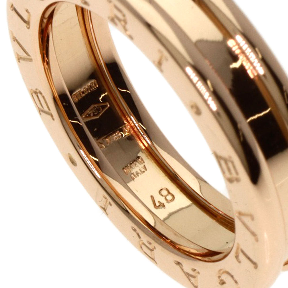BVLGARI B.zero1 1 band #48 Ring K18 Pink Gold Ladies [Used]