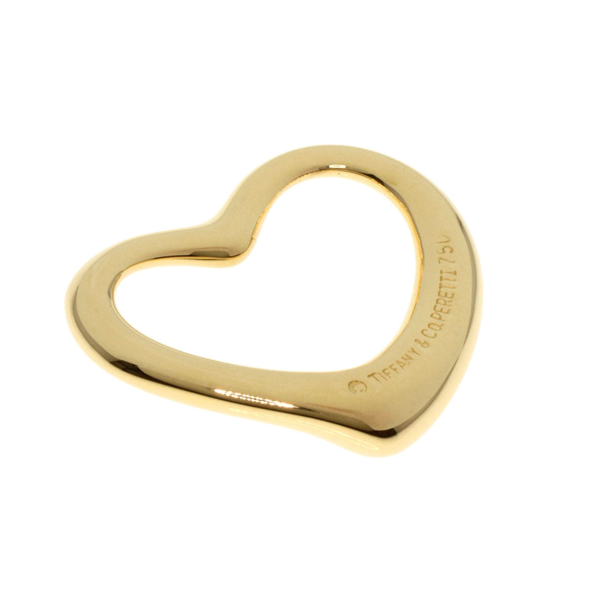 TIFFANY&Co.   Pendant top Open Heart TOP K18 Yellow Gold Ladies