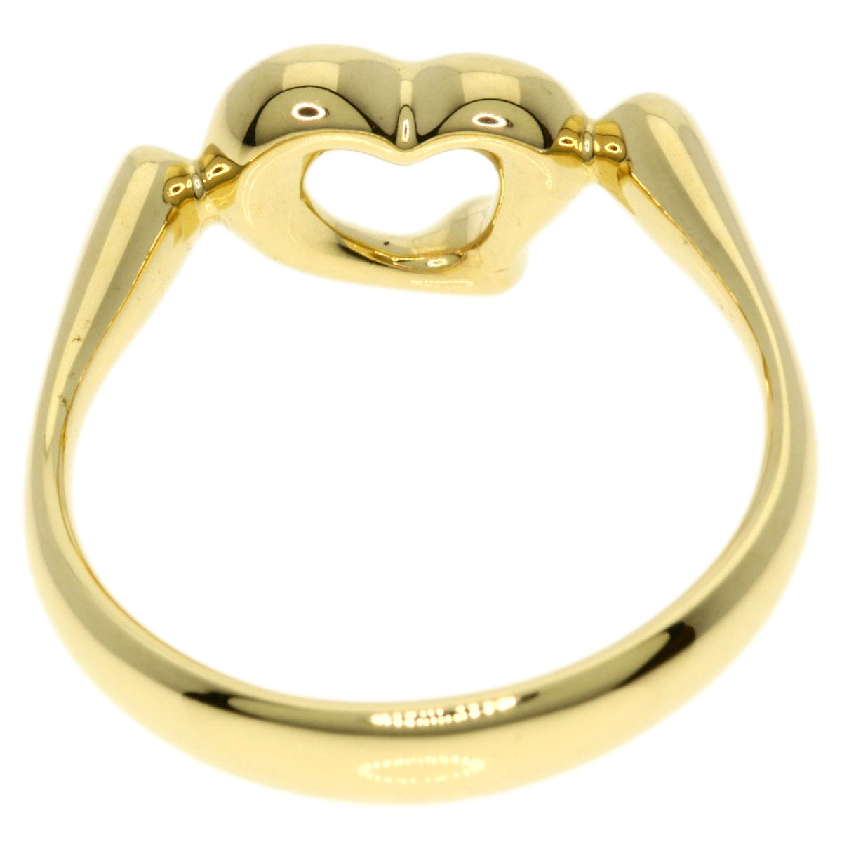 TIFFANY&Co.   Ring Open Heart Diamond K18 Yellow Gold Ladies