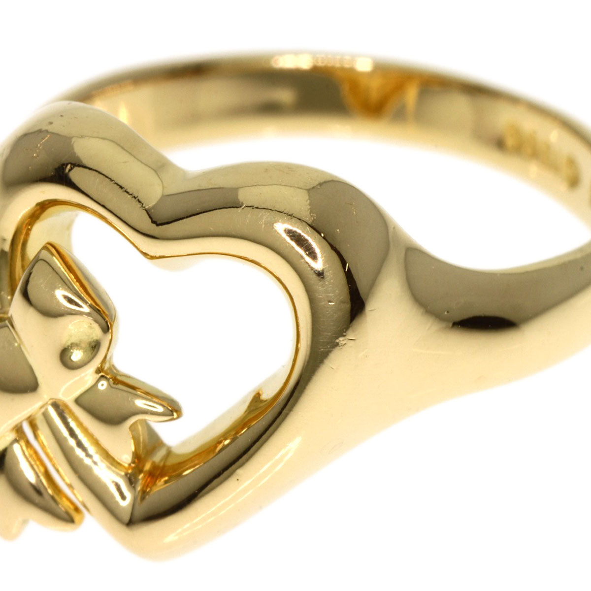 TIFFANY&Co.   Ring Heart ribbon K18 Yellow Gold Ladies