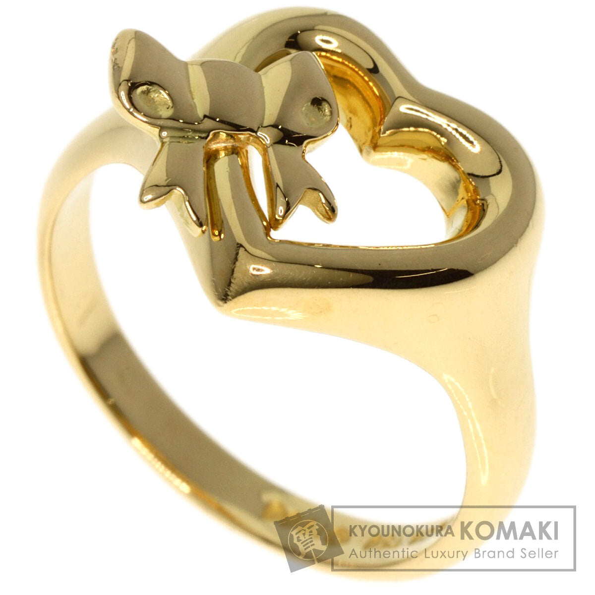 TIFFANY&Co.   Ring Heart ribbon K18 Yellow Gold Ladies