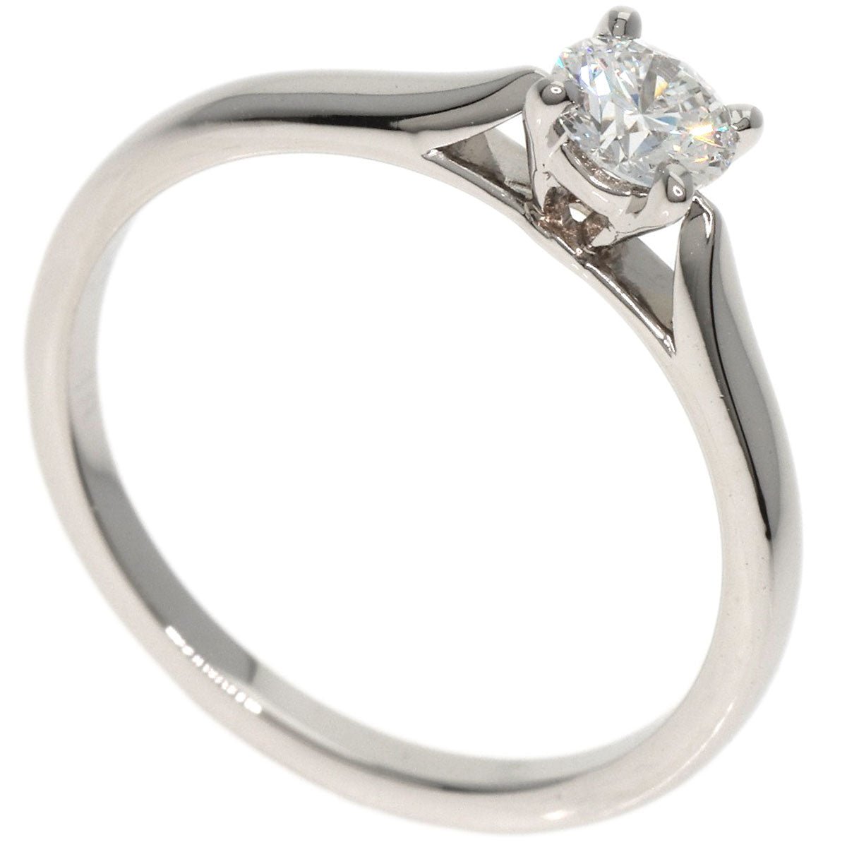 CARTIER   Ring Solitaire Diamond # 48 Platinum PT950 Ladies
