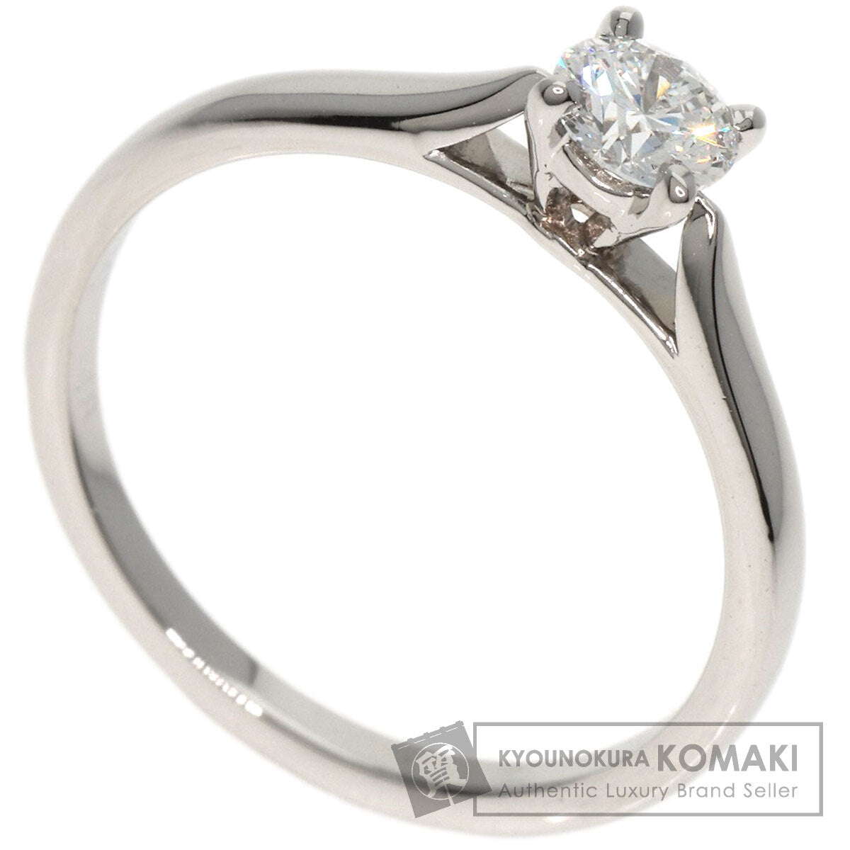 CARTIER   Ring Solitaire Diamond # 48 Platinum PT950 Ladies