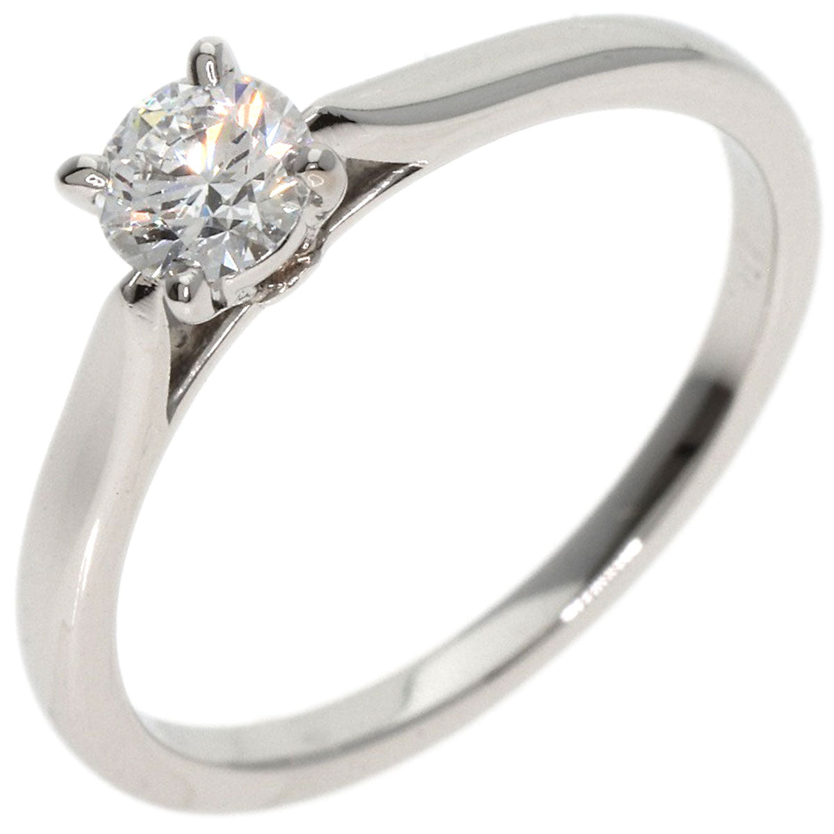 CARTIER   Ring Solitaire Diamond # 48 Platinum PT950 Ladies