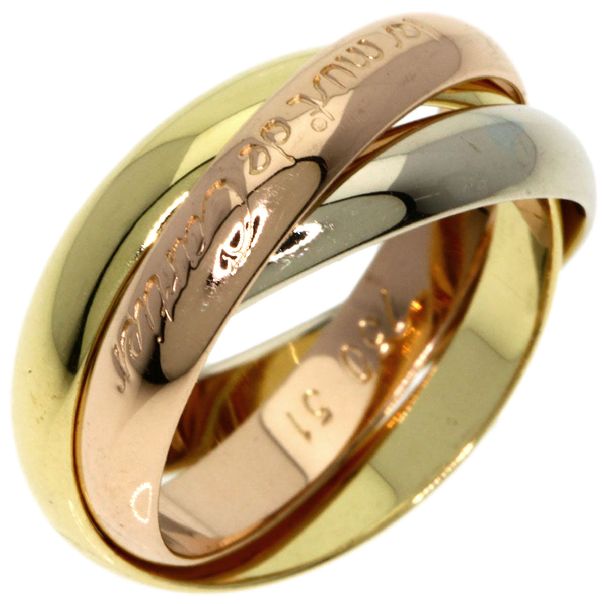 CARTIER Trinity #51 Ring K18 Yellow Gold K18 White GoldLadies [Used]