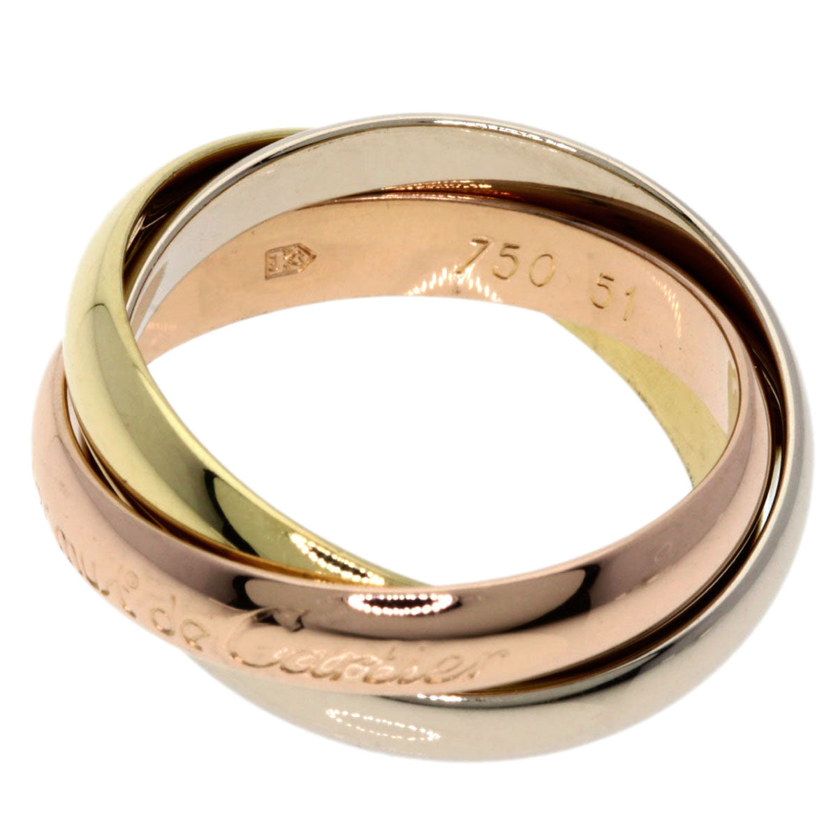 CARTIER Trinity #51 Ring K18 Yellow Gold K18 White GoldLadies [Used]
