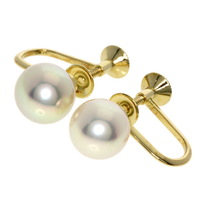 MIKIMOTO Pearl Pearl Earring K14 Yellow Gold Ladies [Used]