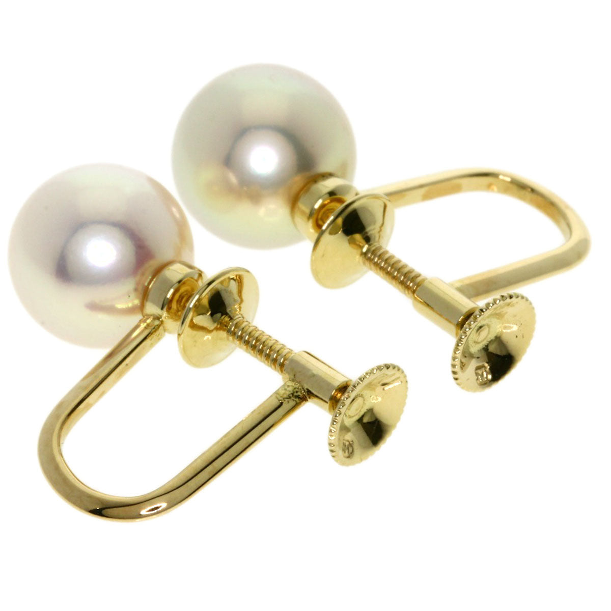 MIKIMOTO Pearl Pearl Earring K14 Yellow Gold Ladies [Used]