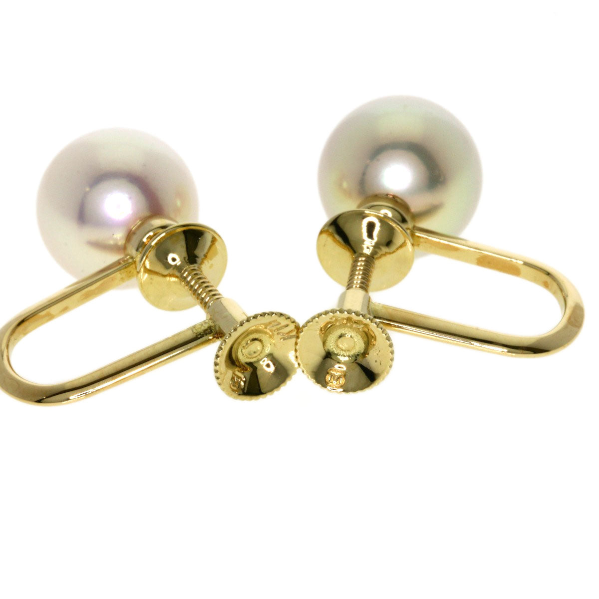 MIKIMOTO Pearl Pearl Earring K14 Yellow Gold Ladies [Used]