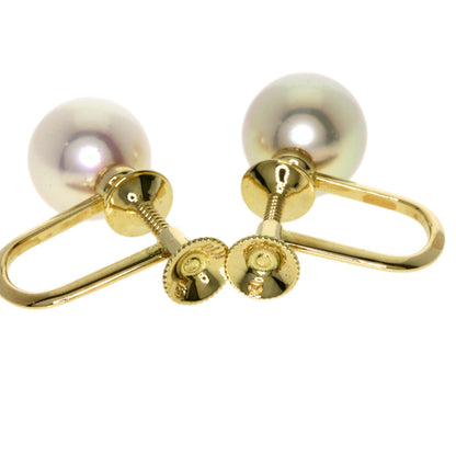 MIKIMOTO Pearl Pearl Earring K14 Yellow Gold Ladies [Used]
