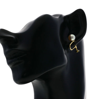 MIKIMOTO Pearl Pearl Earring K14 Yellow Gold Ladies [Used]