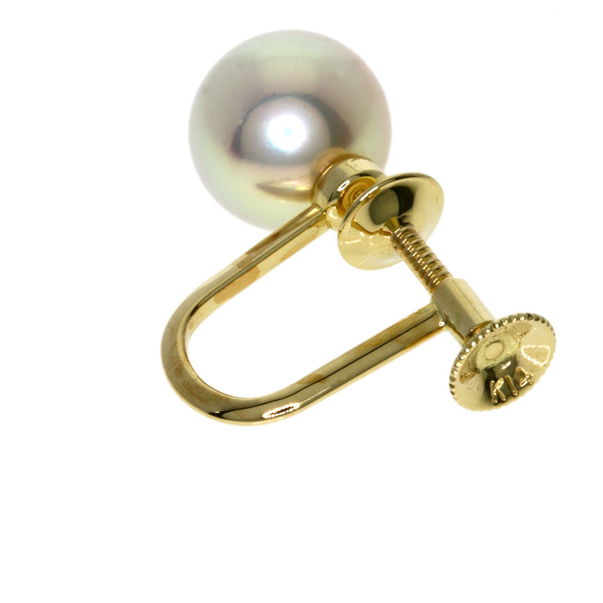 MIKIMOTO Pearl Pearl Earring K14 Yellow Gold Ladies [Used]