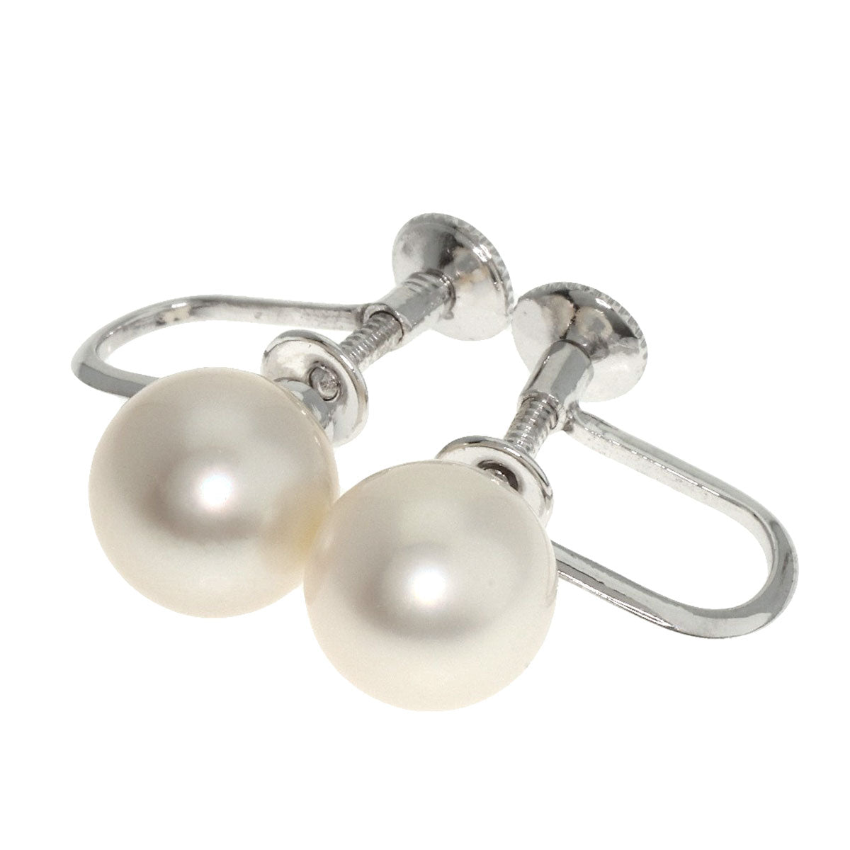 MIKIMOTO Pearl Pearl Earring K14 White Gold Ladies [Used]