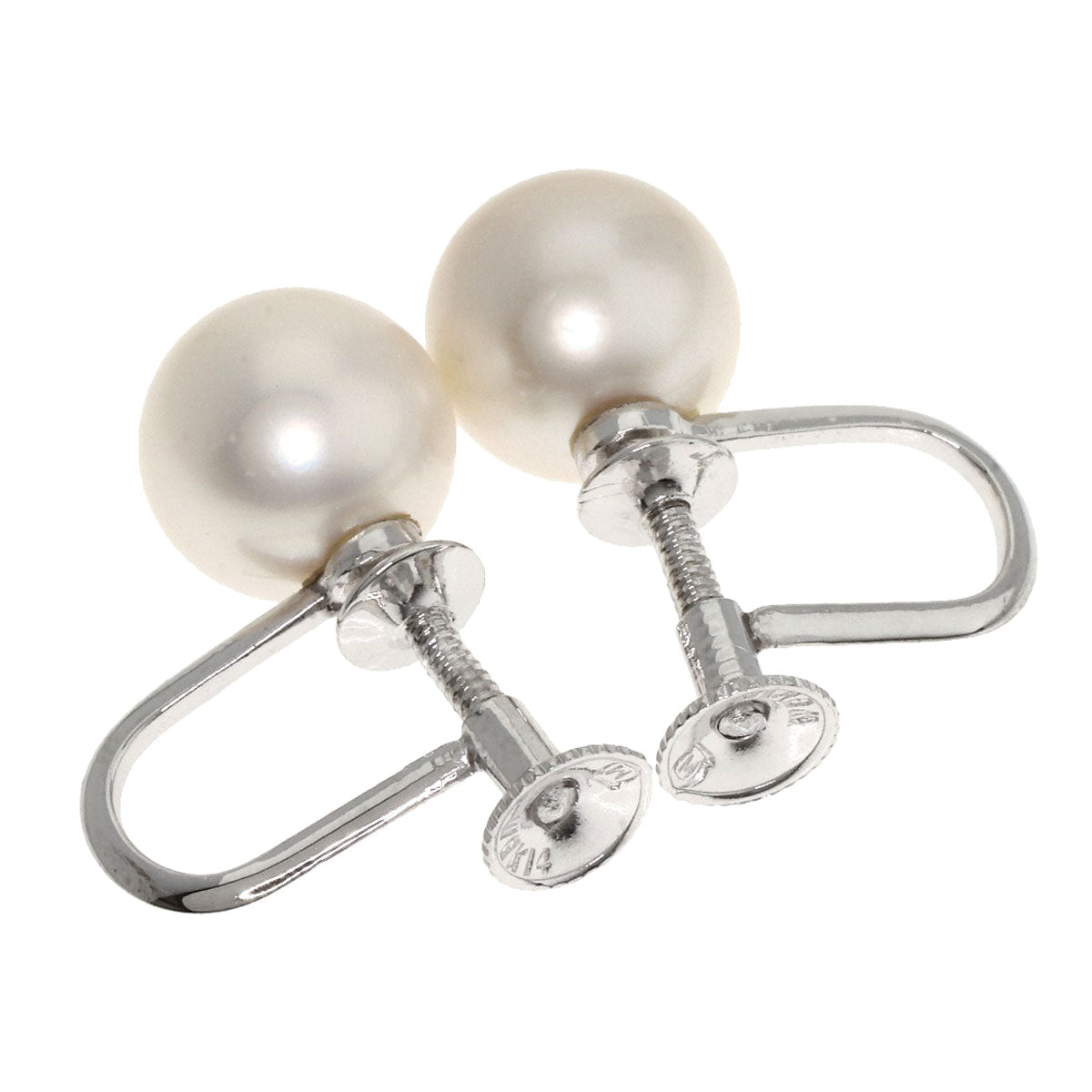 MIKIMOTO Pearl Pearl Earring K14 White Gold Ladies [Used]