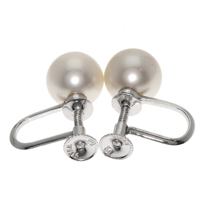 MIKIMOTO Pearl Pearl Earring K14 White Gold Ladies [Used]