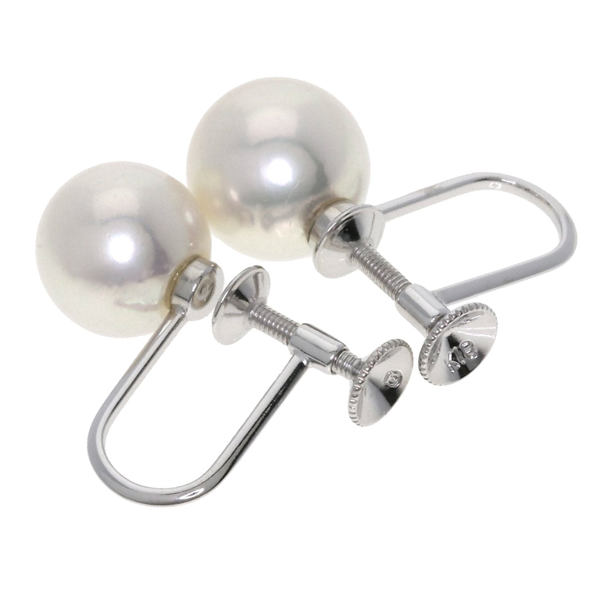 MIKIMOTO Pearl Pearl Earring K18 White Gold Ladies [Used]