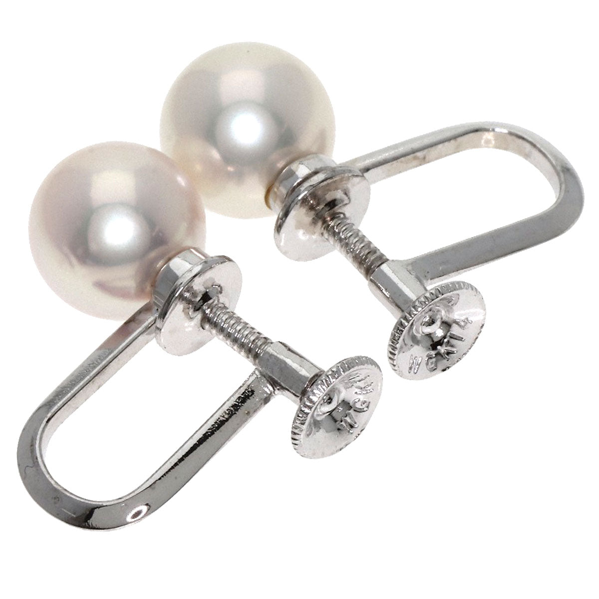 MIKIMOTO Pearl Pearl Earring K14 White Gold Ladies [Used]