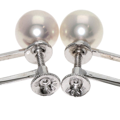 MIKIMOTO Pearl Pearl Earring K14 White Gold Ladies [Used]