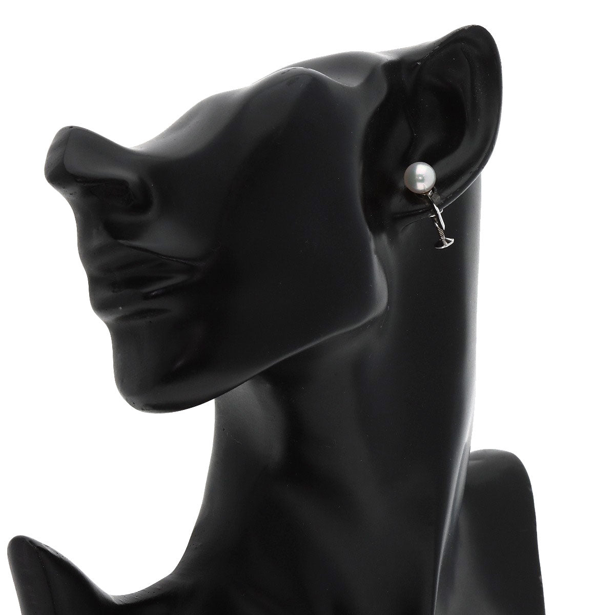 MIKIMOTO Pearl Pearl Earring K14 White Gold Ladies [Used]