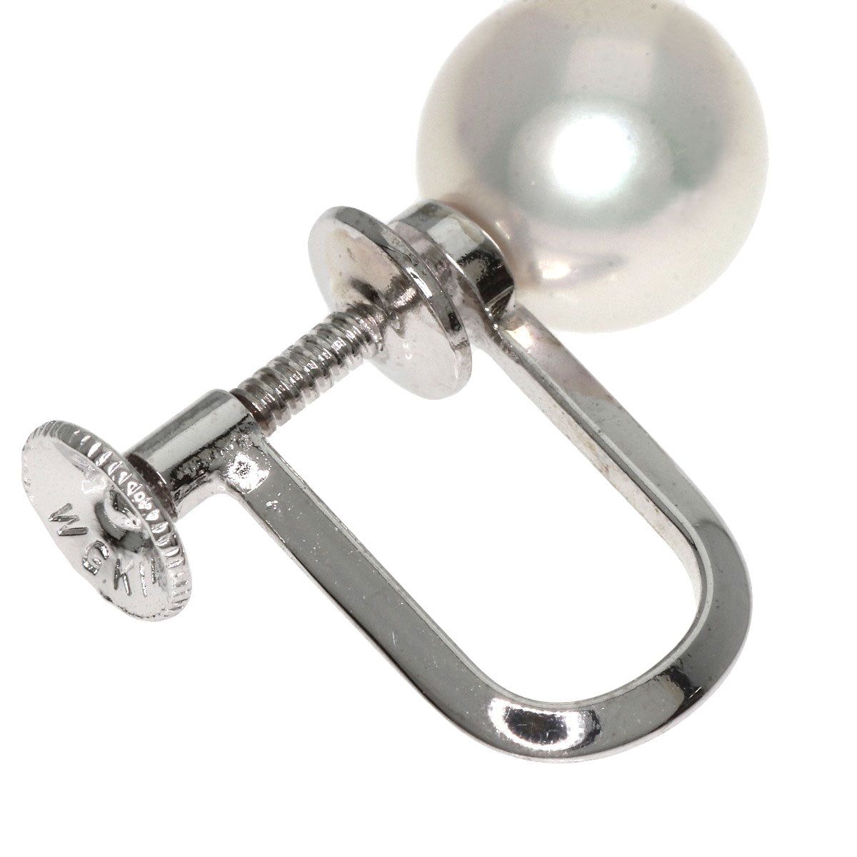MIKIMOTO Pearl Pearl Earring K14 White Gold Ladies [Used]