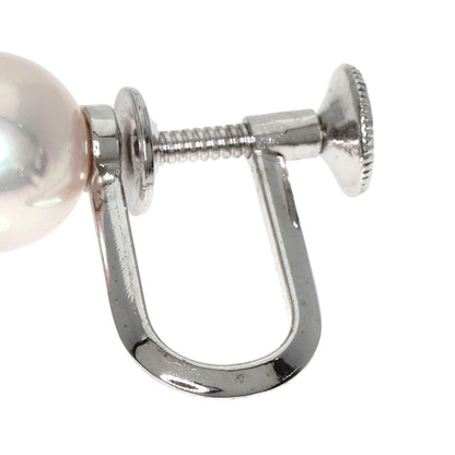 MIKIMOTO Pearl Pearl Earring K14 White Gold Ladies [Used]