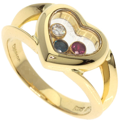 Chopard   Ring Happy diamond Ruby Sapphire K18 Yellow Gold Ladies