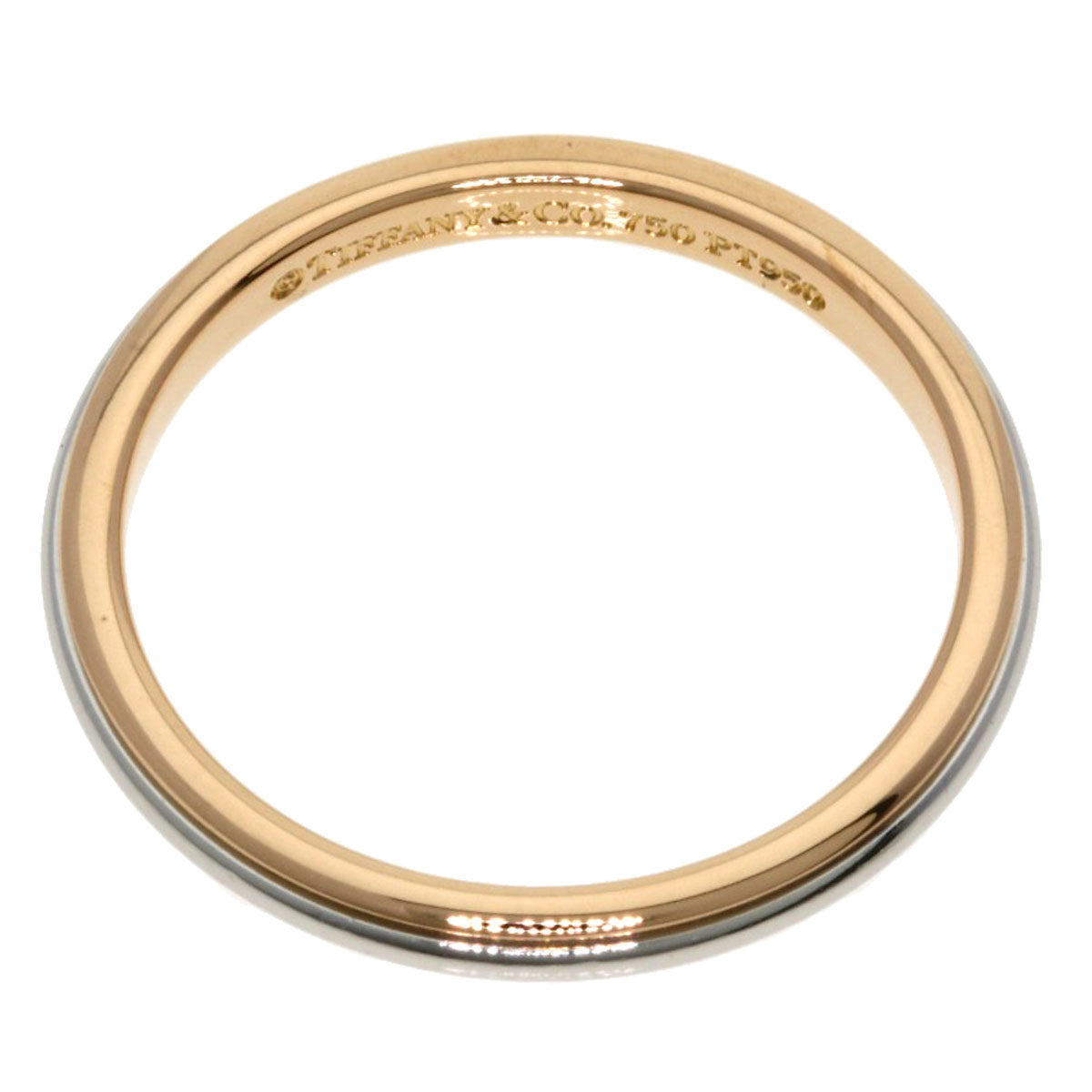 TIFFANY&Co.   Lucida band Ring  K18 Pink Gold PT950Ladies [Used]