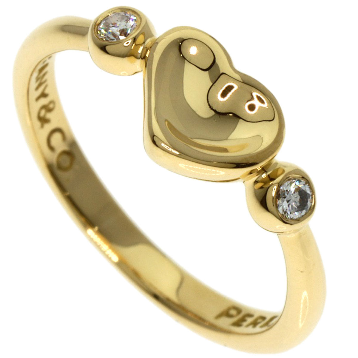 TIFFANY&Co.   Ring Full Heart 2P Diamond K18 Yellow Gold Ladies