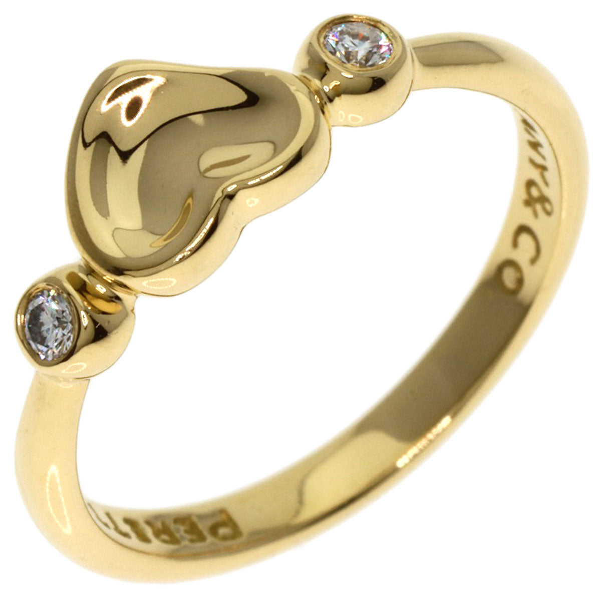 TIFFANY&Co.   Ring Full Heart 2P Diamond K18 Yellow Gold Ladies