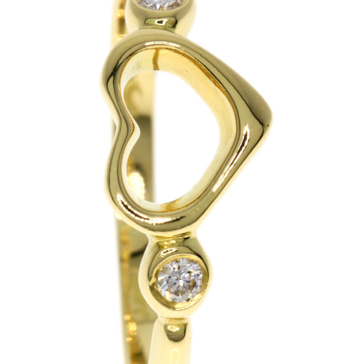 TIFFANY&Co.   Ring Open Heart Diamond K18 Yellow Gold Ladies