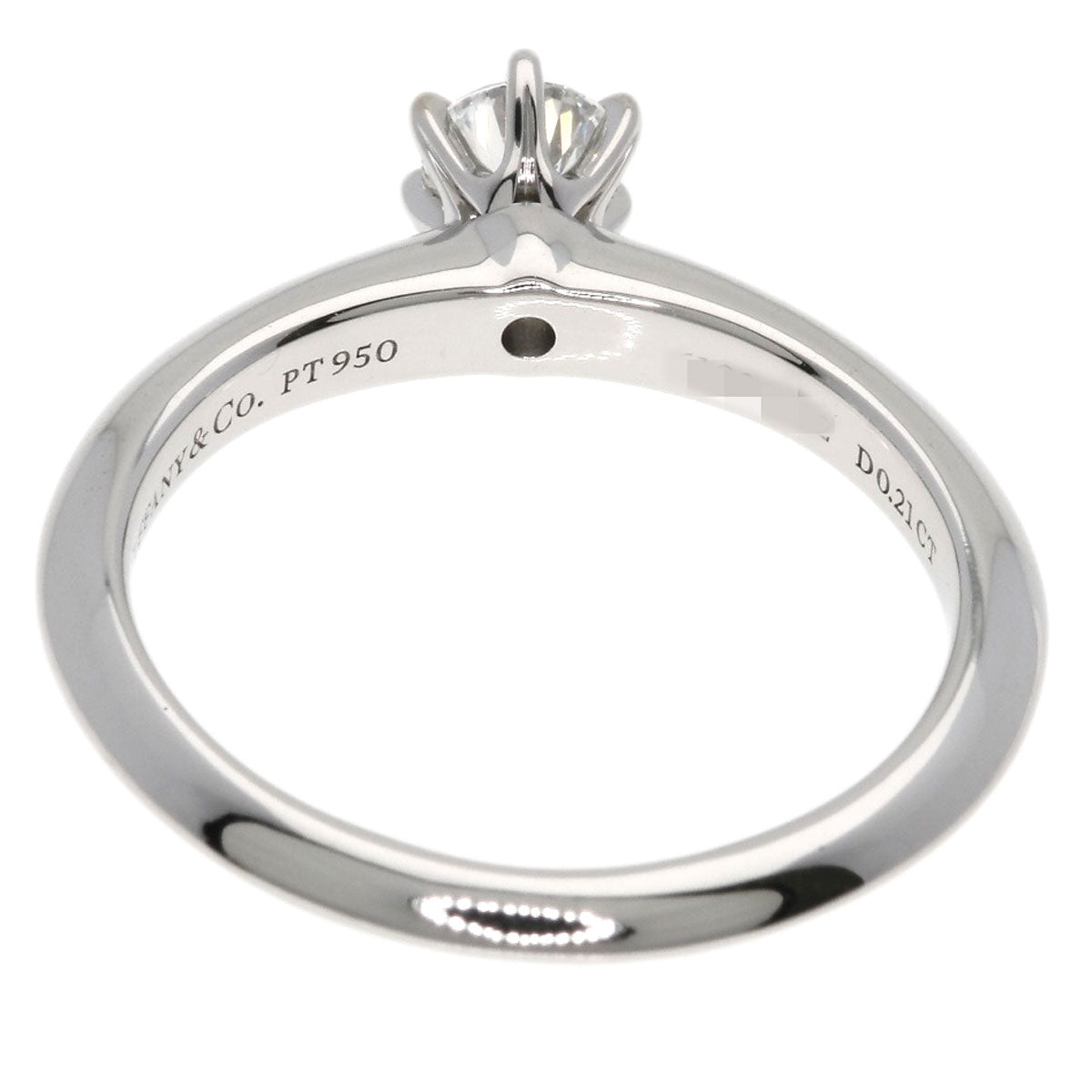 TIFFANY&Co. Solitaire Diamond Ring Platinum PT950 Ladies [Used]