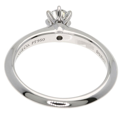 TIFFANY&Co. Solitaire Diamond Ring Platinum PT950 Ladies [Used]