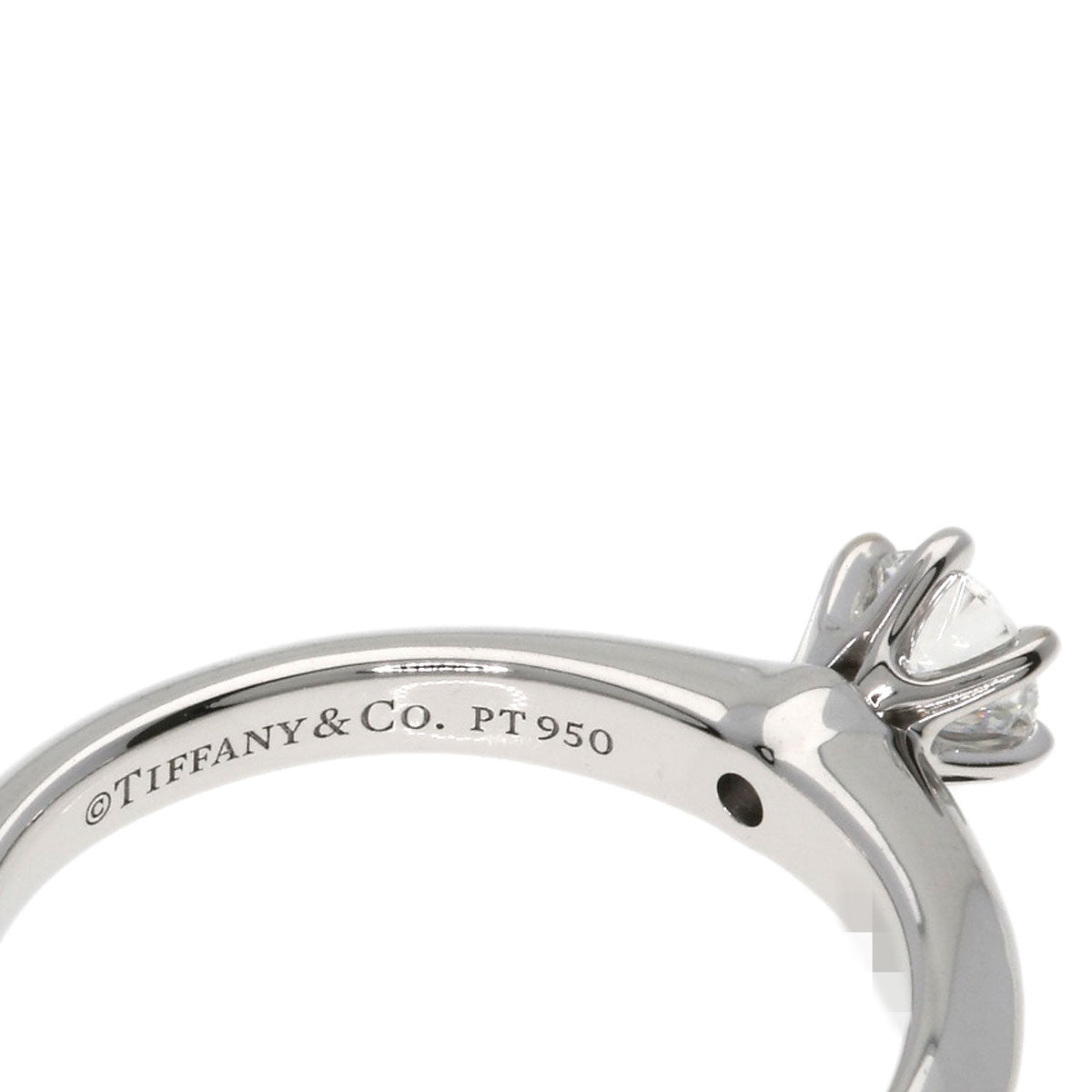 TIFFANY&Co. Solitaire Diamond Ring Platinum PT950 Ladies [Used]