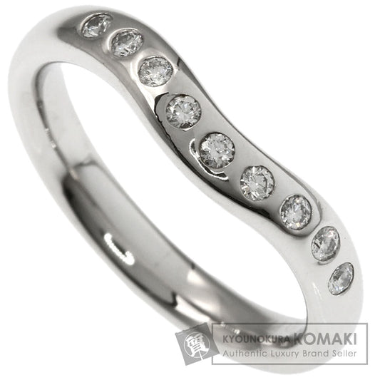 ティファニー カーブドバンド ダイヤモンド リング・指輪 プラチナPT950 レディース 【中古】【TIFFANY&Co.】