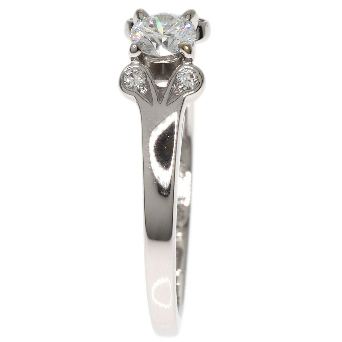 CARTIER   Ring Valerina Solitaire Diamond # 50 Platinum PT950 Ladies