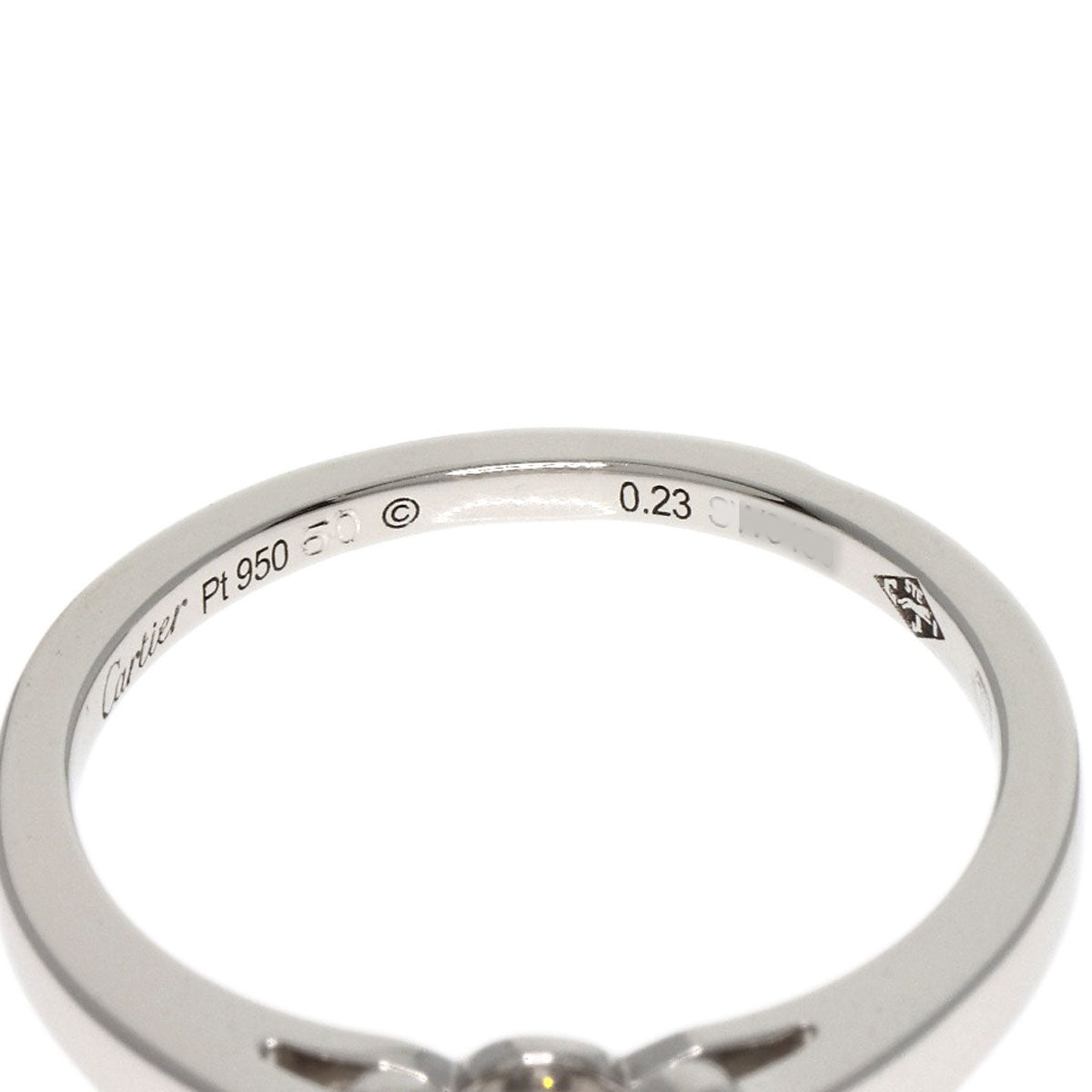 CARTIER   Ring Valerina Solitaire Diamond # 50 Platinum PT950 Ladies