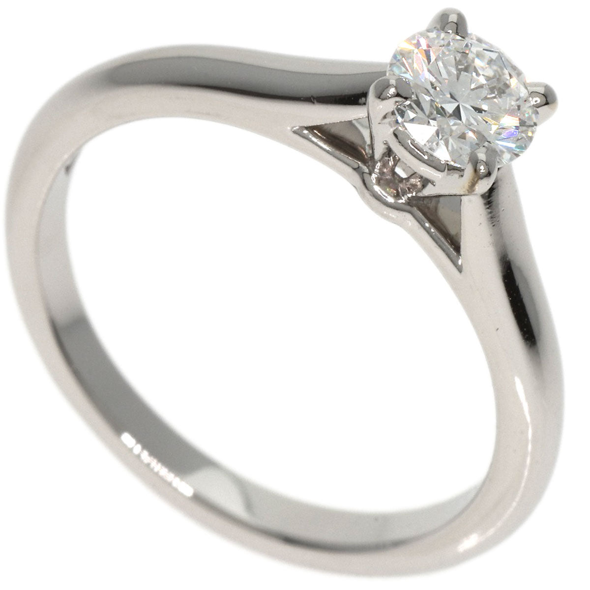 CARTIER   Ring Solitaire Diamond # 47 Platinum PT950 Ladies