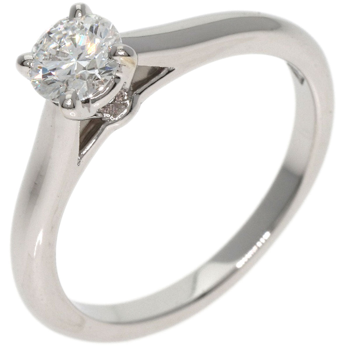 CARTIER   Ring Solitaire Diamond # 47 Platinum PT950 Ladies