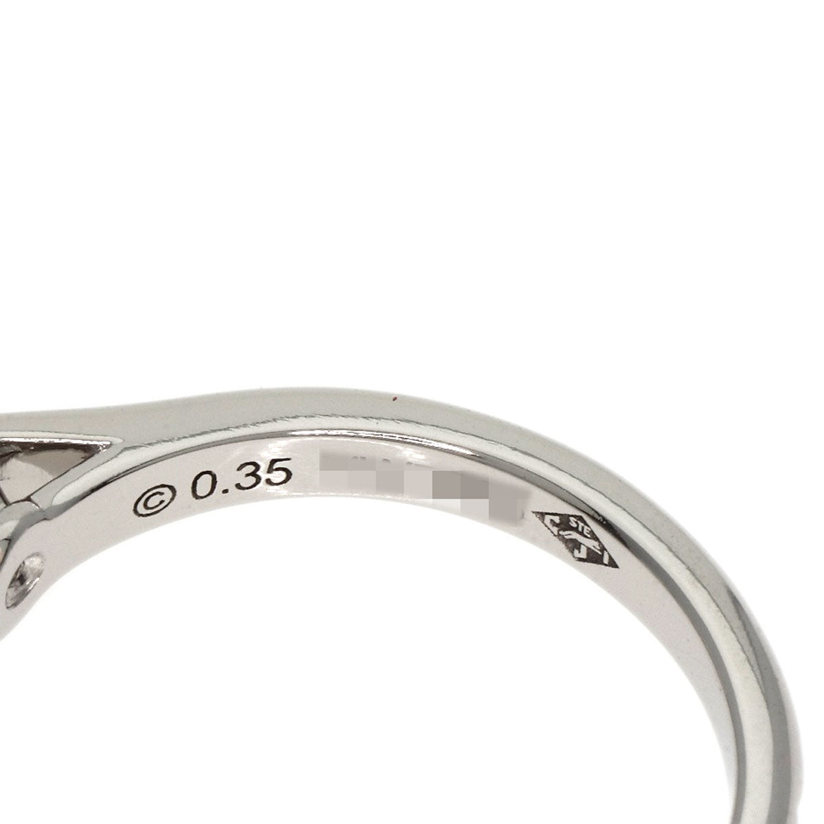 CARTIER   Ring Solitaire Diamond # 47 Platinum PT950 Ladies