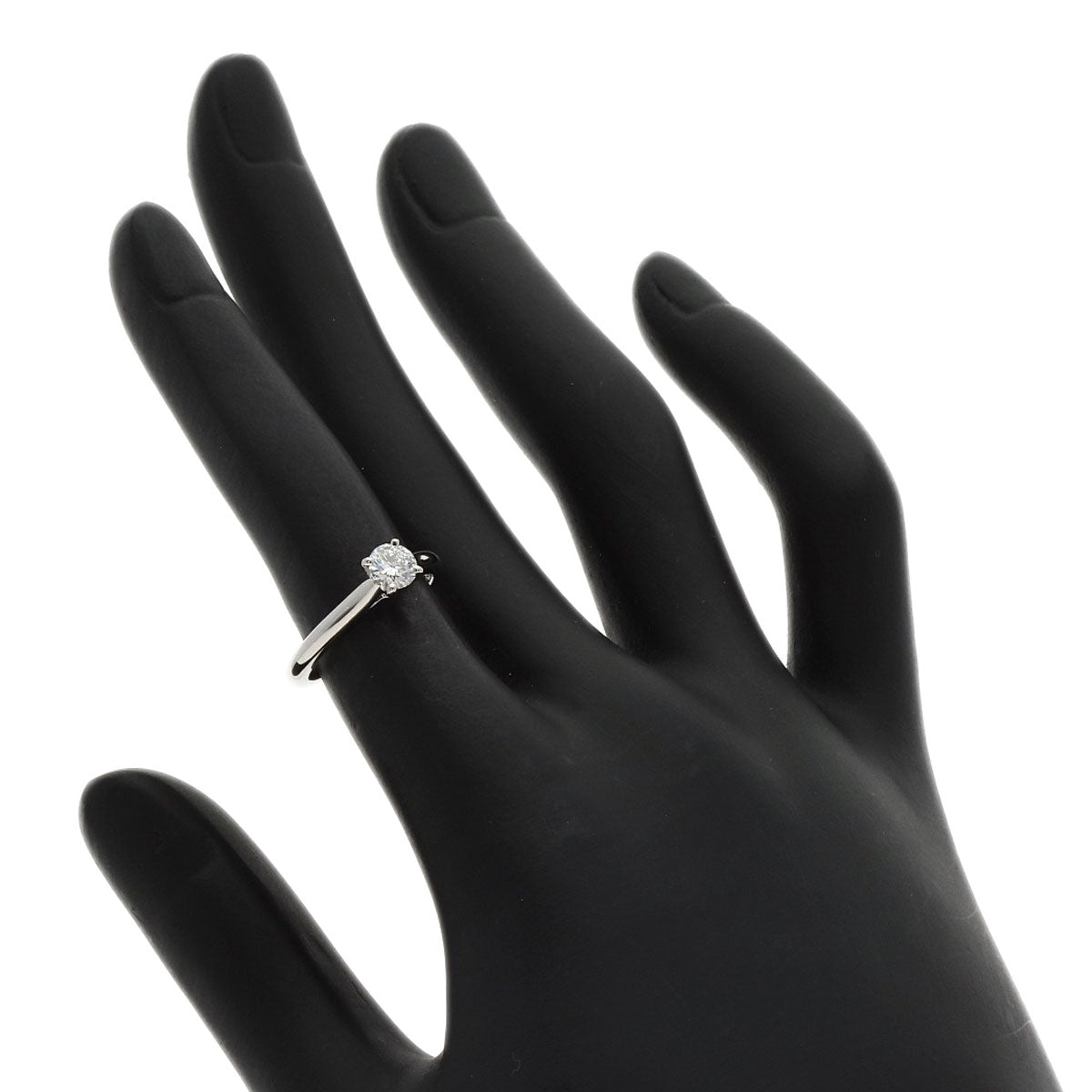 CARTIER   Ring Solitaire Diamond # 47 Platinum PT950 Ladies