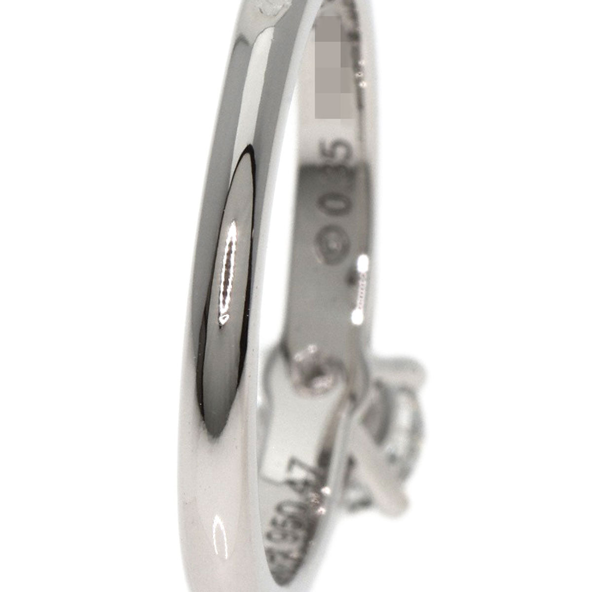 CARTIER   Ring Solitaire Diamond # 47 Platinum PT950 Ladies