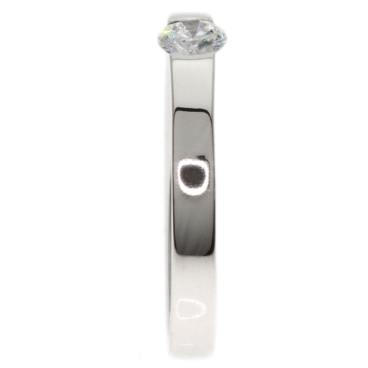 CARTIER   Ring Date with Diamond #46 K18 White Gold Ladies