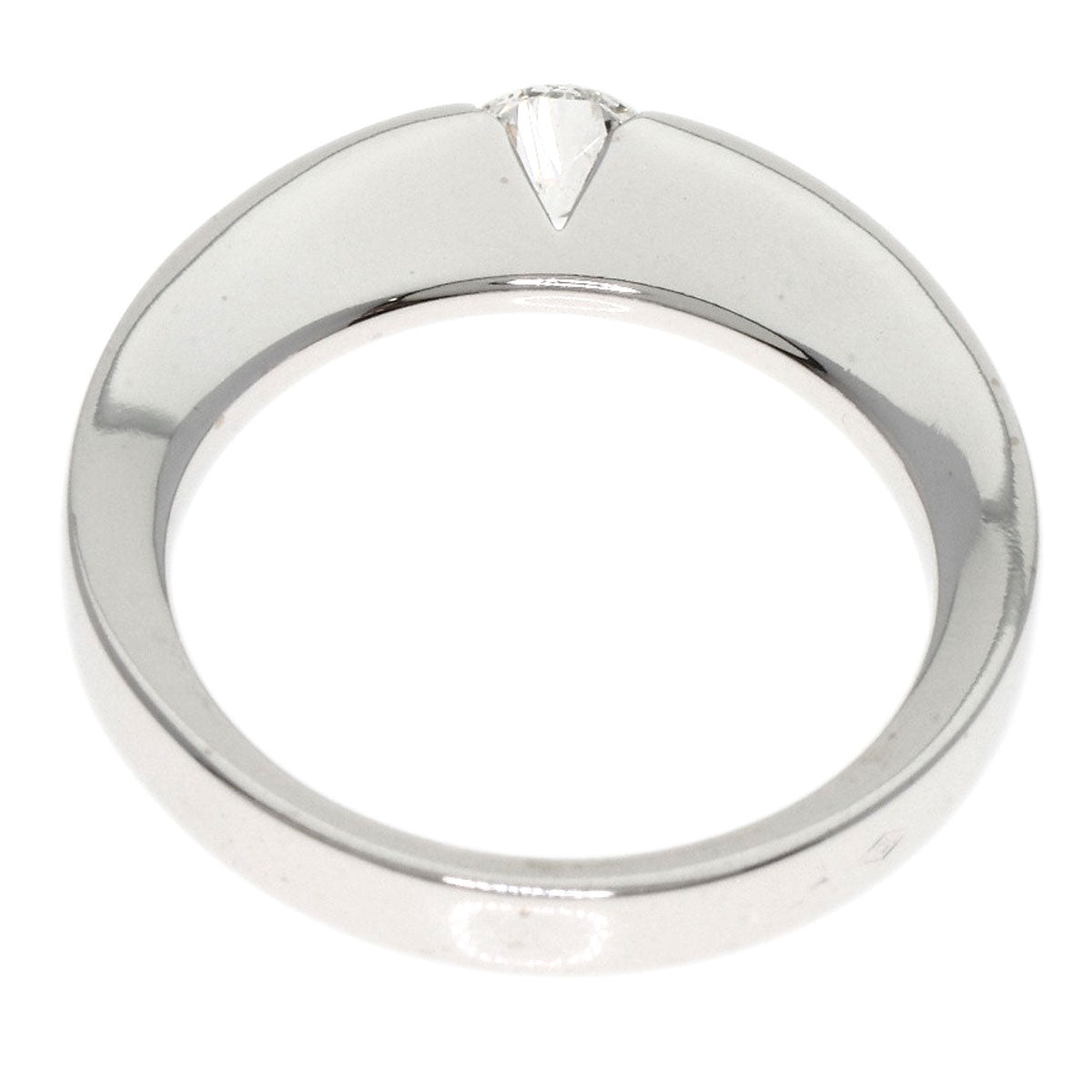 CARTIER   Ring Date with Diamond #46 K18 White Gold Ladies